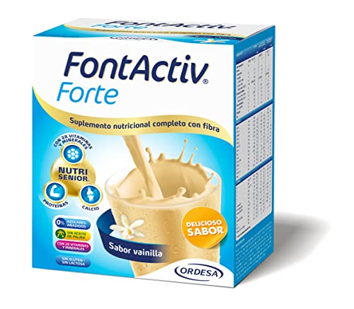 FontActiv Forte Vainilla | Suplemento Nutricional con Fibra para Adultos 0% Azúcares añadidos- 14 Sobres