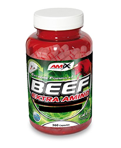 AMIX - Bcaa Beff Extra Amino en 360 Cápsulas - Favorece la Recuperación Muscular y Ayuda a Definir los Músculos - Suplemento Alimenticio Natural - Aporta Aminoácidos Esenciales