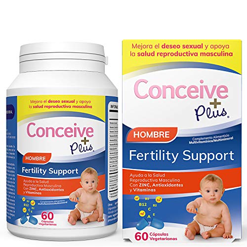 Conceive Plus Hombre Fertility Vitamins - Ayuda a la Salud Reproductiva Masculina Con ZINC, Maca, Selenio Antioxidantes y Vitaminas producción de esperma - 60 cápsulas vegetarianas