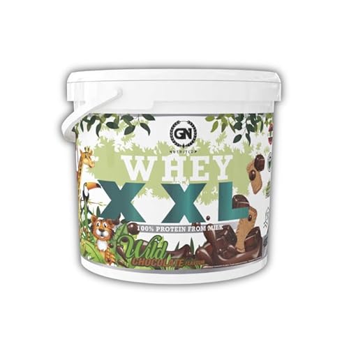 GN Nutrition Premium Whey Protein 100% XXL 4 kg | Proteina Whey con Vitamina B6 y DigeZyme | Mejora tus entrenamientos | Incrementa el rendimiento deportivo (Wild Chocolate)