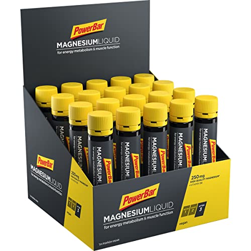 PowerBar Magnesium Liquid Ampollas 20X25ml - Suplemento alimenticio con 250 mg de magnesio