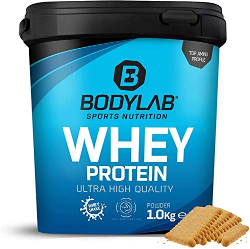 Bodylab24 Whey Protein Powder Galleta de mantequilla 1kg, polvo rico en proteína, la proteína de suero puede promover la construcción de músculo, con 80% de proteína, sin aspartamo