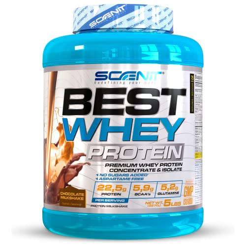 Best Whey Protein - 100% whey protein, proteinas whey para el desarrollo muscular - Proteinas para masa muscular con aminoácidos - Whey protein + proteinas whey isolate - 2,27 kg (Chocolate)