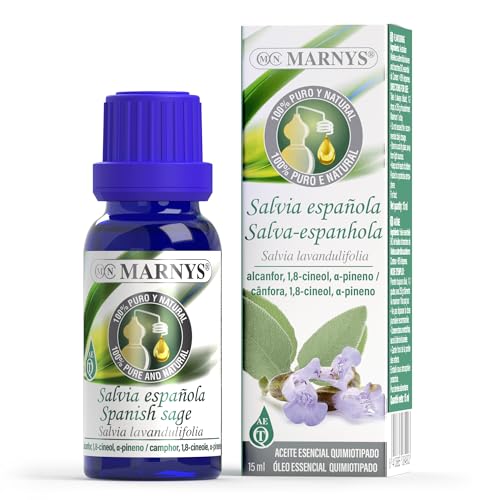 MARNYS Aceite Esencial Salvia Española 100% Puro Quimiotipado 15ml