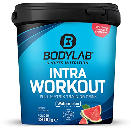 Bodylab24 Intra Workout 1,8 kg Sandía, con EAA (incl. BCAA) + potasio, calcio y magnesio, vitaminas del grupo B, vitamina C, A y E, ideal durante los entrenamientos