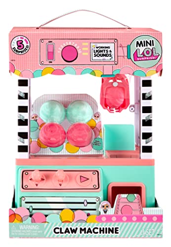 L.O.L. Surprise! LOL Surprise Minis Máquina de Gancho con 5 sorpresas - Incluye una Mini OMG Uptown Girl, un Mini Prim y una Mini Mascota Yuppy Puppy, con Luces y Sonidos interactivos - Edad: 4+ años