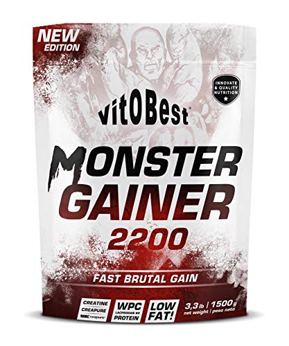 Carbohidratos MONSTER GAINER 2200 - Suplementos Alimentación y Suplementos Deportivos - Vitobest (Vainilla, 1,5 Kg)