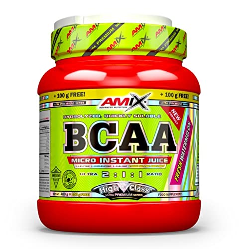 AMIX Nutrition | BCAA Instant Juice | Aminoácidos Ramificados 2:1:1 | Sabor a Piña | 400 g + 100 g Gratis | Aumenta Energía y Resistencia | BCAA Polvo | Quemador de Grasa