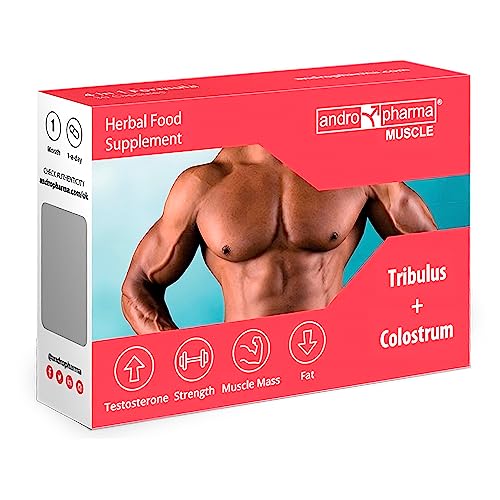 Testosterona Hombre Musculacion | Andropharma X4 Muscle Potenciadores Masculinos - Andromedical | Suplemento para Incremento Muscular | GANA Fuerza - Quema Grasa