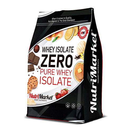 Nutrimarket New Pure Isolate Zero - Proteína whey isolate para ganar masa muscular – Proteínas para masa muscular ideal para complementar con dietas – 2 kg - Sabor White Chocolate