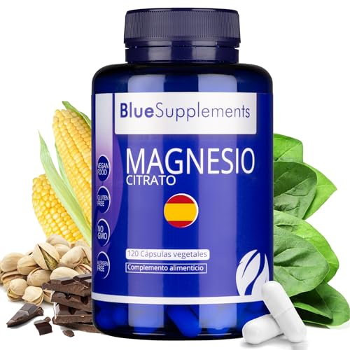 Citrato de Magnesio 400 mg - 120 Cápsulas, 2 Meses de Tratamiento - Reduce Fatiga Física, Molestias Musculares, Estreñimiento, Ayuda a Relajar y Reduce Migrañas y Dolor de Cabeza