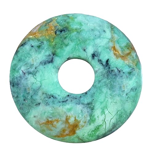Lebensquelle Plus Variscita - Donut de piedras preciosas, diámetro de 30 mm, colgante, Piedras preci, Larimar