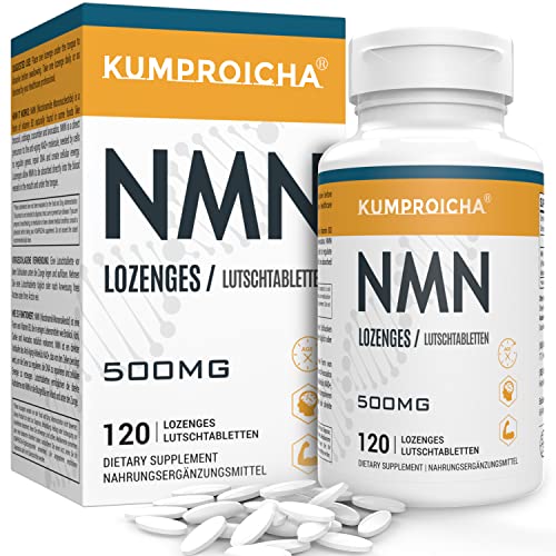 NMN comprimidos sublinguales 500mg, suplemento NAD+ de acción rápida y máxima absorción (120 Count)
