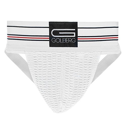 GOLBERG Athletic Supporter - Cintura contorneada para mayor comodidad, color blanco activo, varios tamaños - blanco -