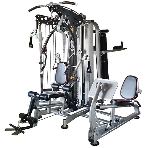 Dione Pro MG5 – Estación de fitness – Multi-Gym – Cable Crossover – con 2 pesas de metal de 75 kg – con Legpress – Homegym