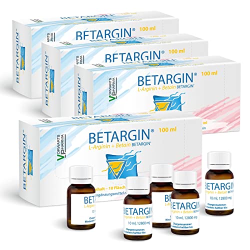 L-arginina betaína suplemento 10x10ml vegano aminoácido líquido para procesos metabólicos salud del sistema digestivo hepatoprotección desintoxicación hepatobiliar (40 x 10ml líquido)