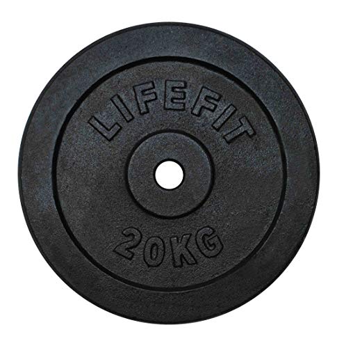 Lifefit Discos de pesas, Unisex adulto, Sportteam_F-KOT30-05, Negro , 5 kg
