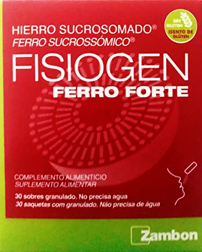 FISIOGEN Ferro Forte 30 Sobres de Hierro Sin sabor, 30