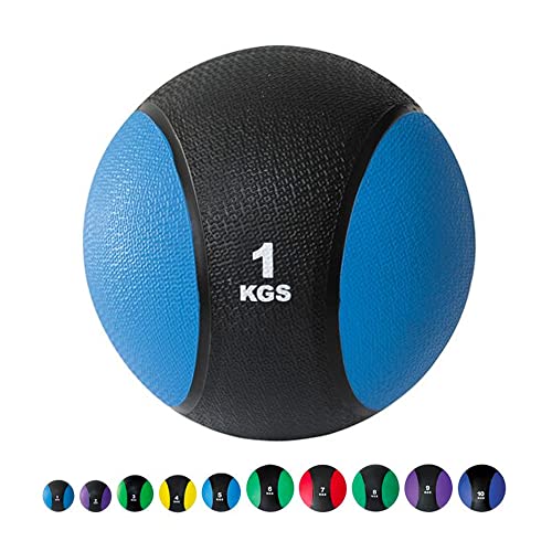 Core Power Medicine Ball 1kg | Balón ponderado Fitness, Entrenamiento de Todo el Cuerpo y rehabilitación