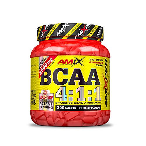 AMIX - Suplemento Alimenticio BCAA Instantized 4:1:1 en 300 Cápsulas - Ayuda a Eludir el Catabolismo Muscular - Estimula la Recuperación Muscular - Favorece la Síntesis Proteica