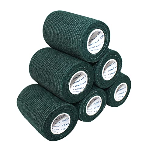 COMOmed Non-woven fabric self-adhesive Bandage venda cohesiva Mascota Vendaje Verde oscuro 7.5cmX4.5m 6 Volumen