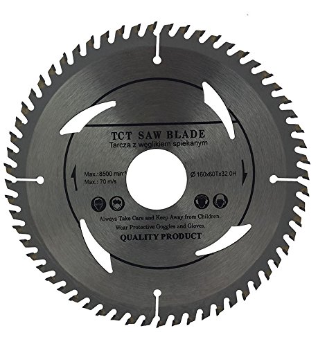 Hoja de sierra circular 160 mm con anillos de 30 mm, 28 mm, 25 mm, 22 mm y 20 mm, perfecta para discos de corte de madera circular de 160 mm x 32 mm x 60 dientes