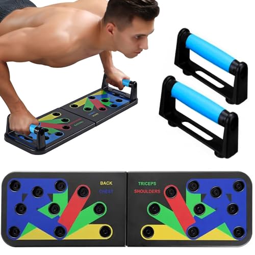 BeyinFBA, Tabla de flexiones 14 en 1, tabla de push-up portátil multifuncional para entrenamiento en casa para todo el cuerpo., Negro