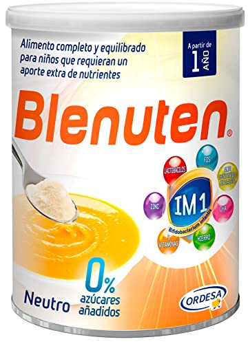 Blenuten Neutro 0% Azúcar | Suplemento Alimenticio Para Niños, con Vitaminas y Minerales 400 gr