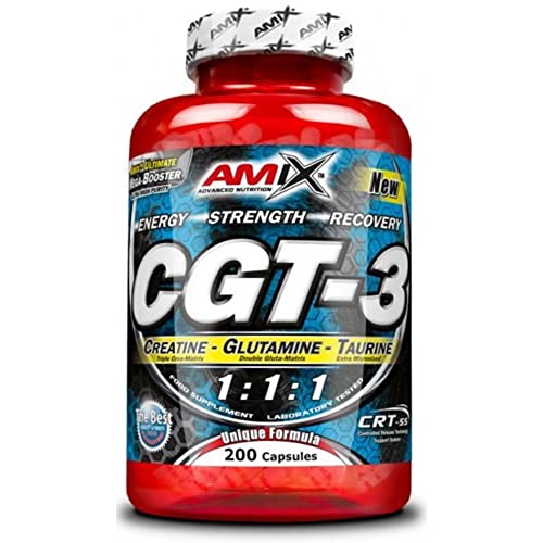 Amix - CGT-3 - Suplemento Alimenticio - Para el Desarrollo de la Recuperación Muscular - Incrementa la Masa Muscular - Nutrición Deportiva - Contiene 200 Cápsulas