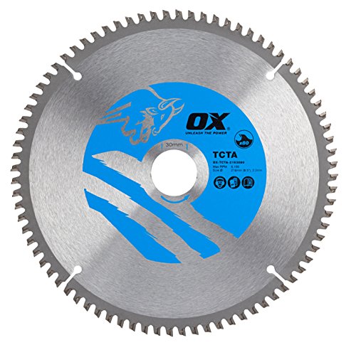 OX Hoja de sierra circular de corte de aluminio / plástico / laminado 216/30mm, 80 Dientes TCG