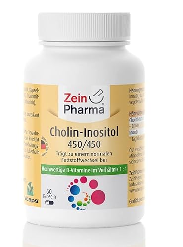 Cápsulas Colina-Inositol 2x 450mg ZeinPharma, 60 cápsulas