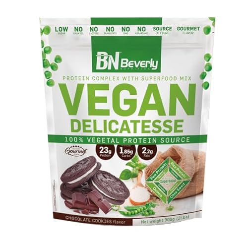 Beverly Vegan Protein | Proteína vegana de arroz y guisante | Chocolate cookies | 900 gr