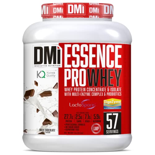 DMI Proteína ESSENCE PRO WHEY - Proteína de Suero con DigeZyme® y LactoSpore® (Milk Chocolate, 2 Kg)