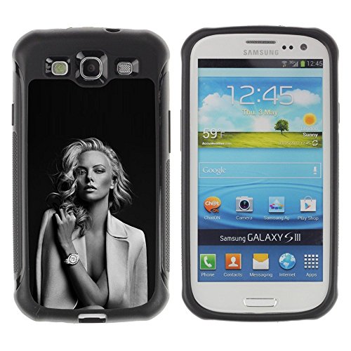 LASTONE PHONE CASE / Suave Silicona Caso Carcasa de Caucho Funda para Samsung Galaxy S3 I9300 / Hollywood Movies Black White