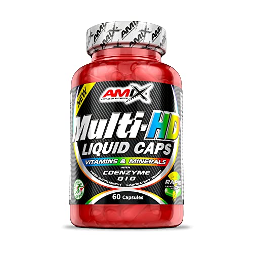 AMIX - Suplemento Vitamínico - Multi HD Liquid en Formato de 60 Cápsulas - Ayuda a Mejorar el Sistema de Defensas - Alto Contenido en Frutas y Minerales
