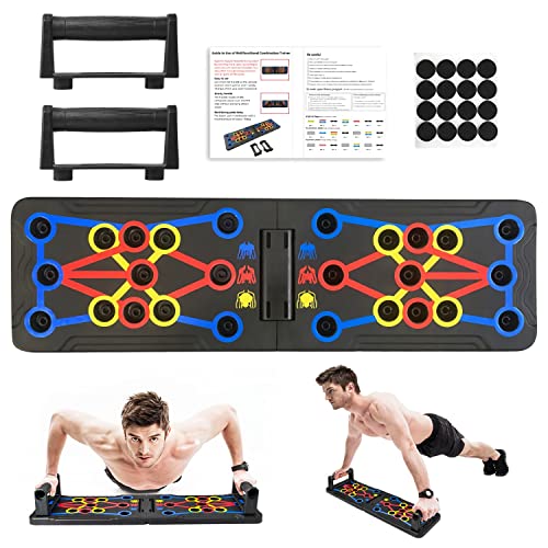 facaio Push Up Rack Board, Tabla de Flexiones Multifuncional, Upgrade Plegable, para Entrenamiento Muscular Equipo de Brazos Gimnasio Inicio
