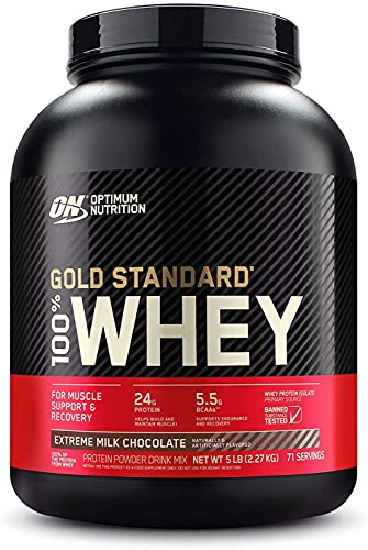 Optimum Nutrition Gold Standard 100% Whey Proteína en Polvo, Extremo Chocolate con leche - 2270 g