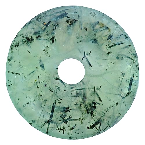 Lebensquelle Plus Donut de piedras preciosas de prehnita | diámetro de 30 mm colgante, Piedra semipreciosa, Prehnita