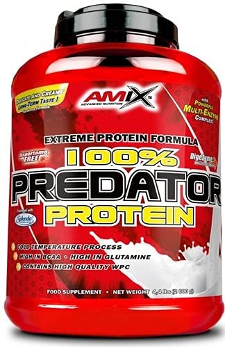 Amix Predator Protein 2 Kg Proteínas L-Glutamina - Ayuda al Crecimiento Muscular - Proteína de Suero de Calidad Sabor Chocolate