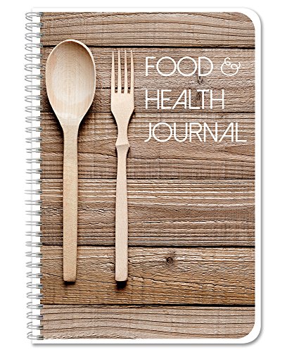 BookFactory Diario de alimentos y salud, diario de alimentos/diario de fitness, 186 páginas, cubierta translúcida gruesa duradera de 6 x 9 pulgadas, encuadernación de alambre (JOU-186-69CW